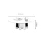 Modern Black and White Pedestal Coffee Table Round Slate and Metal Table Clearhalo 'Coffee & Accent Tables' 'Coffee Tables' 'coffee_tables' 'furn' 'furn_coffee_tables' 'Furniture' 'Living Room Furniture' 5243816