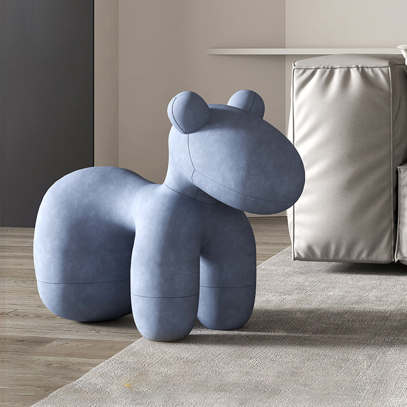 Modern Fabric Accent Chair Animal Armless Slipper Chair for Living Room Blue Clearhalo 'Accent Chairs' 'accent_chairs' 'Chairs & Seating' 'furn' 'furn_accent_chairs' 'Furniture' 'Living Room Furniture' 5243869