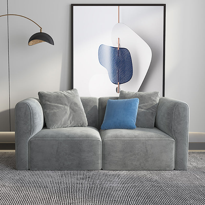 リビングルームとアパート用のライトグレースカンジナビアソファ27.6 "