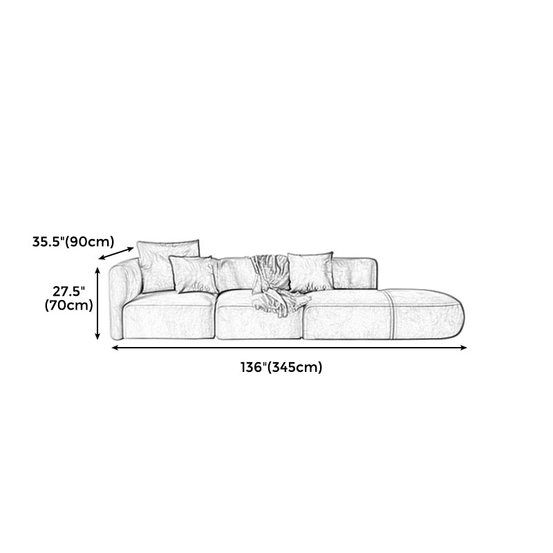 リビングルームとアパート用のライトグレースカンジナビアソファ27.6 "