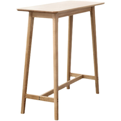 Modern vast hout bistro accent eettafel rechthoek indoor patio balk tafel