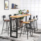 Industrial Trestle Cocktail Bar Table Solid Wood Rectangle Counter Table