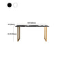 Rectangle Top Glam Bar Table 42-inch Height Gold Pedestal Bistro Table Clearhalo 'Bar Furniture' 'Bar Tables' 'bar_tables' 'furn' 'furn_bar_tables' 'Furniture' 'Kitchen & Dining Furniture' 5245395