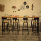 Industrial Rectangle Bistro Bar Desk Coffee Shop Trestle Bistro Bar Table Clearhalo 'Bar Furniture' 'Bar Tables' 'bar_tables' 'furn' 'furn_bar_tables' 'Furniture' 'Kitchen & Dining Furniture' 5245407