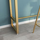 Contemporary Stone Top Bar Table 42-inch Height Iron Pedestal Bistro Table