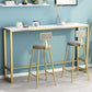 Contemporary Stone Top Bar Table 42-inch Height Iron Pedestal Bistro Table