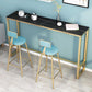 Contemporary Stone Top Bar Table 42-inch Height Iron Pedestal Bistro Table