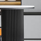 Nordic Style Stone Top Bar Table 42-inch Height Metal Pedestal Bistro Table Clearhalo 'Bar Furniture' 'Bar Tables' 'bar_tables' 'furn' 'furn_bar_tables' 'Furniture' 'Kitchen & Dining Furniture' 5245443