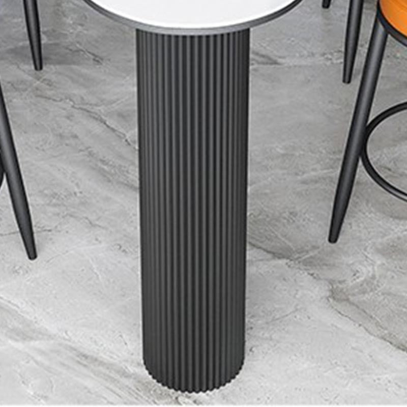 Nordic Style Stone Top Bar Table 42-inch Height Metal Pedestal Bistro Table Clearhalo 'Bar Furniture' 'Bar Tables' 'bar_tables' 'furn' 'furn_bar_tables' 'Furniture' 'Kitchen & Dining Furniture' 5245444