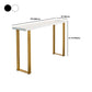 Glam Style Bar Table 42-inch Height Wood Top Bistro Table with Gold Pedestal Clearhalo 'Bar Furniture' 'Bar Tables' 'bar_tables' 'furn' 'furn_bar_tables' 'Furniture' 'Kitchen & Dining Furniture' 5245557