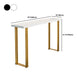 Glam Style Bar Table 42-inch Height Wood Top Bistro Table with Gold Pedestal Clearhalo 'Bar Furniture' 'Bar Tables' 'bar_tables' 'furn' 'furn_bar_tables' 'Furniture' 'Kitchen & Dining Furniture' 5245558