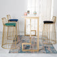 Tabourets de bar rembourrés de style glamour tabourets de dos bas sans base avec base en métal