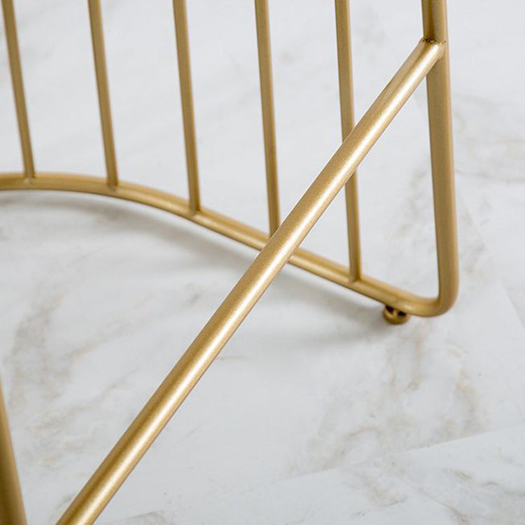 Tabourets de bar rembourrés de style glamour tabourets de dos bas sans base avec base en métal