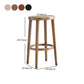 Sgabello da bar rotondo moderno a back-slool con gambe in legno