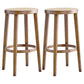Contemporary Design Solid Wood Bar Stools Wicker Backless Stools Wood 2 Piece Set Clearhalo 'Bar Furniture' 'Bar Stools' 'bar_stools' 'furn' 'furn_bar_stools' 'Furniture' 'Kitchen & Dining Furniture' 5245682