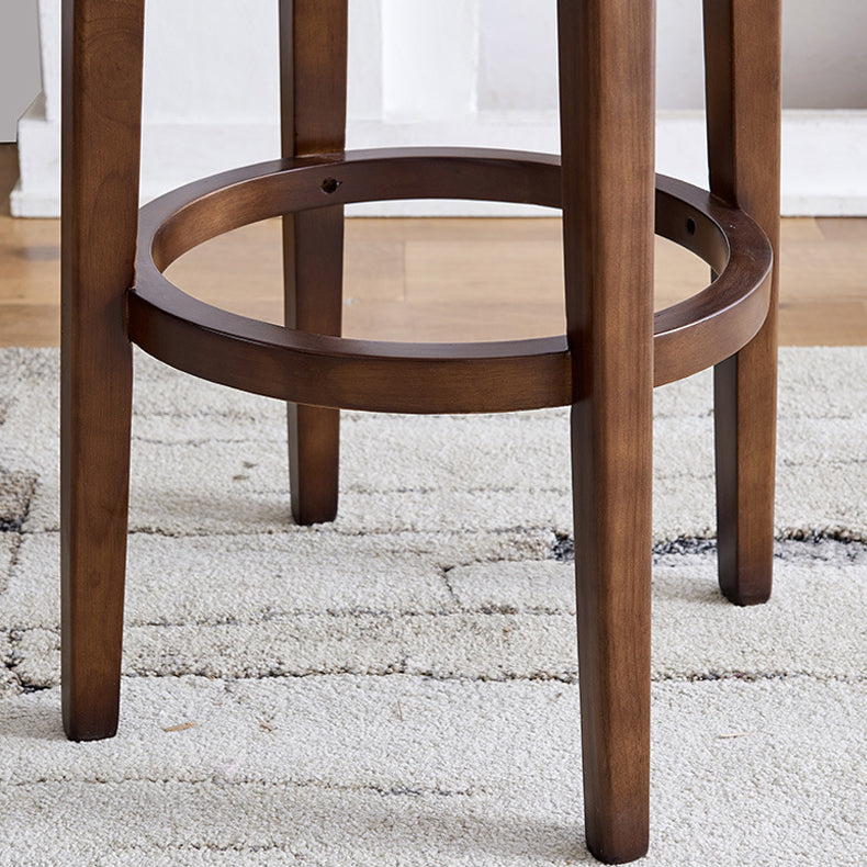 Contemporary Design Solid Wood Bar Stools Wicker Backless Stools Clearhalo 'Bar Furniture' 'Bar Stools' 'bar_stools' 'furn' 'furn_bar_stools' 'Furniture' 'Kitchen & Dining Furniture' 5245690