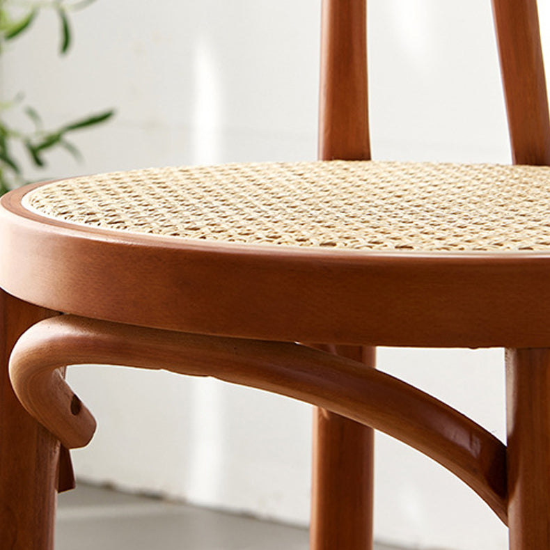 Moderne lage rug bark-stoel ronde aanrechtbark ontlasting met houten benen