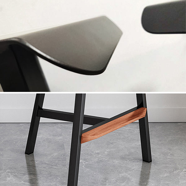 Modern Armless Backless Counter Stool Iron Cafe Bar Stool with Seat and Pedal Clearhalo 'Bar Furniture' 'Bar Stools' 'bar_stools' 'furn' 'furn_bar_stools' 'Furniture' 'Kitchen & Dining Furniture' 5245741