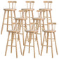 Cafe Modern Simple Barstool Wood 4 Legs Bar Stool with Pedal