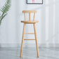 Cafe Modern Simple Barstool Wood 4 Legs Bar Stool with Pedal