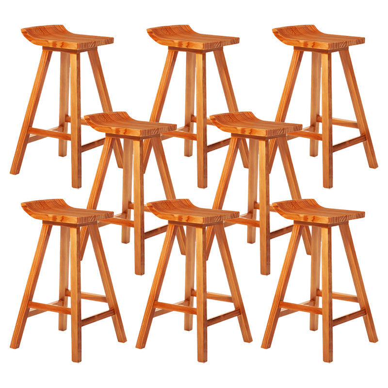 Moderno sgabello da bar in legno di sgabelli da banco di schienale senza braccio con sedile e pedale