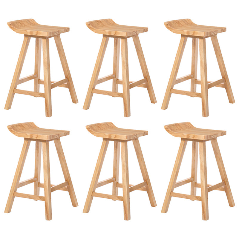 Moderno sgabello da bar in legno di sgabelli da banco di schienale senza braccio con sedile e pedale