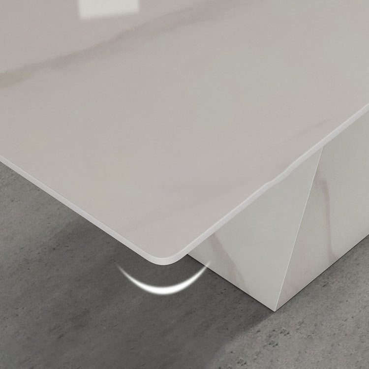 Modern White Sintered Stone Dining Table Set 1/4/5/7 Pieces Dining Set for Home Use