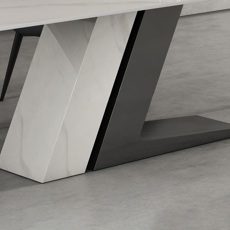 Modern White Sintered Stone Dining Table Set 1/4/5/7 Pieces Dining Set for Home Use