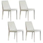 Modern Aluminium Dining Table Set 1/4/5/7 Pieces Rectangle Dinette Set with Sintered Stone 4 White Chairs Clearhalo 'Dining Room Sets' 'Dining Tables & Seating' 'dining_room_set' 'furn' 'furn_dining_room_set' 'Furniture' 'Kitchen & Dining Furniture' 5245987