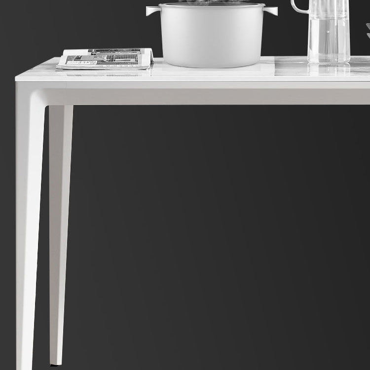 Modern Aluminium Dining Table Set 1/4/5/7 Pieces Rectangle Dinette Set with Sintered Stone Clearhalo 'Dining Room Sets' 'Dining Tables & Seating' 'dining_room_set' 'furn' 'furn_dining_room_set' 'Furniture' 'Kitchen & Dining Furniture' 5245994