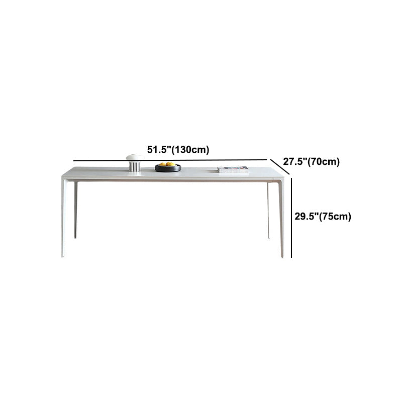 Modern Aluminium Dining Table Set 1/4/5/7 Pieces Rectangle Dinette Set with Sintered Stone Clearhalo 'Dining Room Sets' 'Dining Tables & Seating' 'dining_room_set' 'furn' 'furn_dining_room_set' 'Furniture' 'Kitchen & Dining Furniture' 5245998
