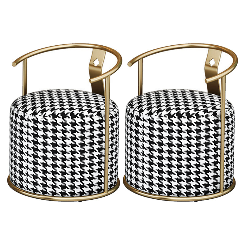 Glam Black Sintered Stone Dining Table Set Round 1/2/3/4/5 Pieces Dining Set 2 Black Chairs Clearhalo 'Dining Room Sets' 'Dining Tables & Seating' 'dining_room_set' 'furn' 'furn_dining_room_set' 'Furniture' 'Kitchen & Dining Furniture' 5246021