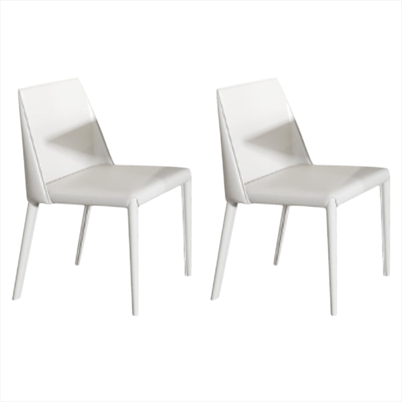 Modern White Dining Table Set 1/2/5/6/7 Pieces Rectangle Dinette Set with Sintered Stone 2 White Chairs Clearhalo 'Dining Room Sets' 'Dining Tables & Seating' 'dining_room_set' 'furn' 'furn_dining_room_set' 'Furniture' 'Kitchen & Dining Furniture' 5246028