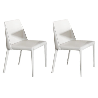Modern White Dining Table Set 1/2/5/6/7 Pieces Rectangle Dinette Set with Sintered Stone 2 White Chairs Clearhalo 'Dining Room Sets' 'Dining Tables & Seating' 'dining_room_set' 'furn' 'furn_dining_room_set' 'Furniture' 'Kitchen & Dining Furniture' 5246028