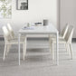 Modern White Dining Table Set 1/2/5/6/7 Pieces Rectangle Dinette Set with Sintered Stone 5 Pieces: Table, 4 Chairs Clearhalo 'Dining Room Sets' 'Dining Tables & Seating' 'dining_room_set' 'furn' 'furn_dining_room_set' 'Furniture' 'Kitchen & Dining Furniture' 5246030