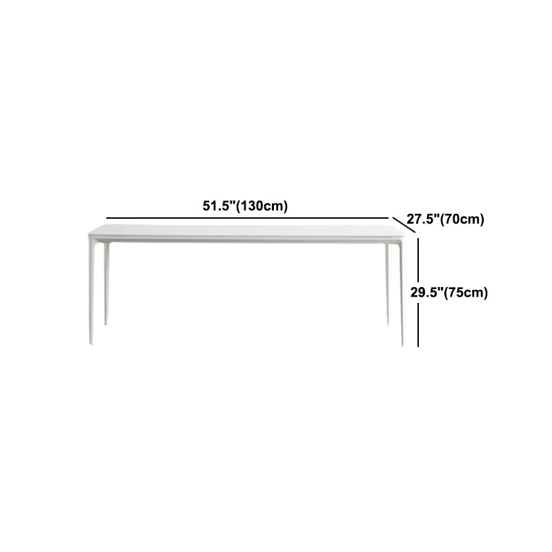 Modern White Dining Table Set 1/2/5/6/7 Pieces Rectangle Dinette Set with Sintered Stone Clearhalo 'Dining Room Sets' 'Dining Tables & Seating' 'dining_room_set' 'furn' 'furn_dining_room_set' 'Furniture' 'Kitchen & Dining Furniture' 5246038