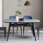Modern Scalable Dinette Set 1/4/5/7 Pieces Round Blue Sintered Stone Top Dining Table Set Clearhalo 'Dining Room Sets' 'Dining Tables & Seating' 'dining_room_set' 'furn' 'furn_dining_room_set' 'Furniture' 'Kitchen & Dining Furniture' 5246074