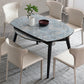 Modern Scalable Dinette Set 1/4/5/7 Pieces Round Blue Sintered Stone Top Dining Table Set Clearhalo 'Dining Room Sets' 'Dining Tables & Seating' 'dining_room_set' 'furn' 'furn_dining_room_set' 'Furniture' 'Kitchen & Dining Furniture' 5246083