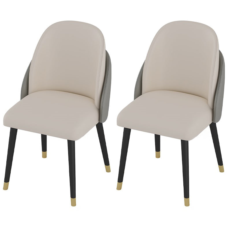 Glam Iron Dining Table Set 1/2/5/7 Pieces Rectangle Dinette Set with Sintered Stone Top 2 White Chairs Clearhalo 'Dining Room Sets' 'Dining Tables & Seating' 'dining_room_set' 'furn' 'furn_dining_room_set' 'Furniture' 'Kitchen & Dining Furniture' 5246106