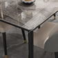 Glam Iron Dining Table Set 1/2/5/7 Pieces Rectangle Dinette Set with Sintered Stone Top Clearhalo 'Dining Room Sets' 'Dining Tables & Seating' 'dining_room_set' 'furn' 'furn_dining_room_set' 'Furniture' 'Kitchen & Dining Furniture' 5246112