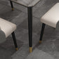 Glam Iron Dining Table Set 1/2/5/7 Pieces Rectangle Dinette Set with Sintered Stone Top Clearhalo 'Dining Room Sets' 'Dining Tables & Seating' 'dining_room_set' 'furn' 'furn_dining_room_set' 'Furniture' 'Kitchen & Dining Furniture' 5246115