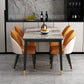 Glam Iron Dining Table Set 1/2/5/7 Pieces Rectangle Dinette Set with Sintered Stone Top Clearhalo 'Dining Room Sets' 'Dining Tables & Seating' 'dining_room_set' 'furn' 'furn_dining_room_set' 'Furniture' 'Kitchen & Dining Furniture' 5246117