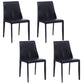 Modern Aluminium Dining Table Set 1/4/5 Pieces Rectangle Dinette Set with Sintered Stone 4 Black Chairs Clearhalo 'Dining Room Sets' 'Dining Tables & Seating' 'dining_room_set' 'furn' 'furn_dining_room_set' 'Furniture' 'Kitchen & Dining Furniture' 5246127