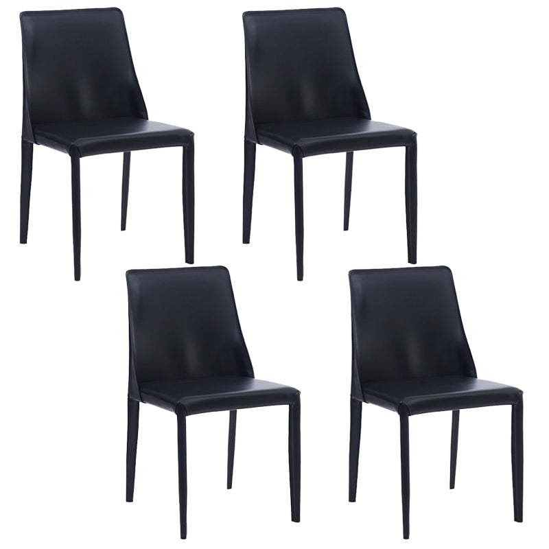 Modern Aluminium Dining Table Set 1/4/5 Pieces Rectangle Dinette Set with Sintered Stone 4 Black Chairs Clearhalo 'Dining Room Sets' 'Dining Tables & Seating' 'dining_room_set' 'furn' 'furn_dining_room_set' 'Furniture' 'Kitchen & Dining Furniture' 5246127