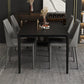 Modern Aluminium Dining Table Set 1/4/5 Pieces Rectangle Dinette Set with Sintered Stone Clearhalo 'Dining Room Sets' 'Dining Tables & Seating' 'dining_room_set' 'furn' 'furn_dining_room_set' 'Furniture' 'Kitchen & Dining Furniture' 5246128
