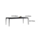 Modern Aluminium Dining Table Set 1/4/5 Pieces Rectangle Dinette Set with Sintered Stone Clearhalo 'Dining Room Sets' 'Dining Tables & Seating' 'dining_room_set' 'furn' 'furn_dining_room_set' 'Furniture' 'Kitchen & Dining Furniture' 5246134