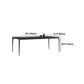 Modern Aluminium Dining Table Set 1/4/5 Pieces Rectangle Dinette Set with Sintered Stone Clearhalo 'Dining Room Sets' 'Dining Tables & Seating' 'dining_room_set' 'furn' 'furn_dining_room_set' 'Furniture' 'Kitchen & Dining Furniture' 5246136