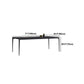Modern Aluminium Dining Table Set 1/4/5 Pieces Rectangle Dinette Set with Sintered Stone Clearhalo 'Dining Room Sets' 'Dining Tables & Seating' 'dining_room_set' 'furn' 'furn_dining_room_set' 'Furniture' 'Kitchen & Dining Furniture' 5246139