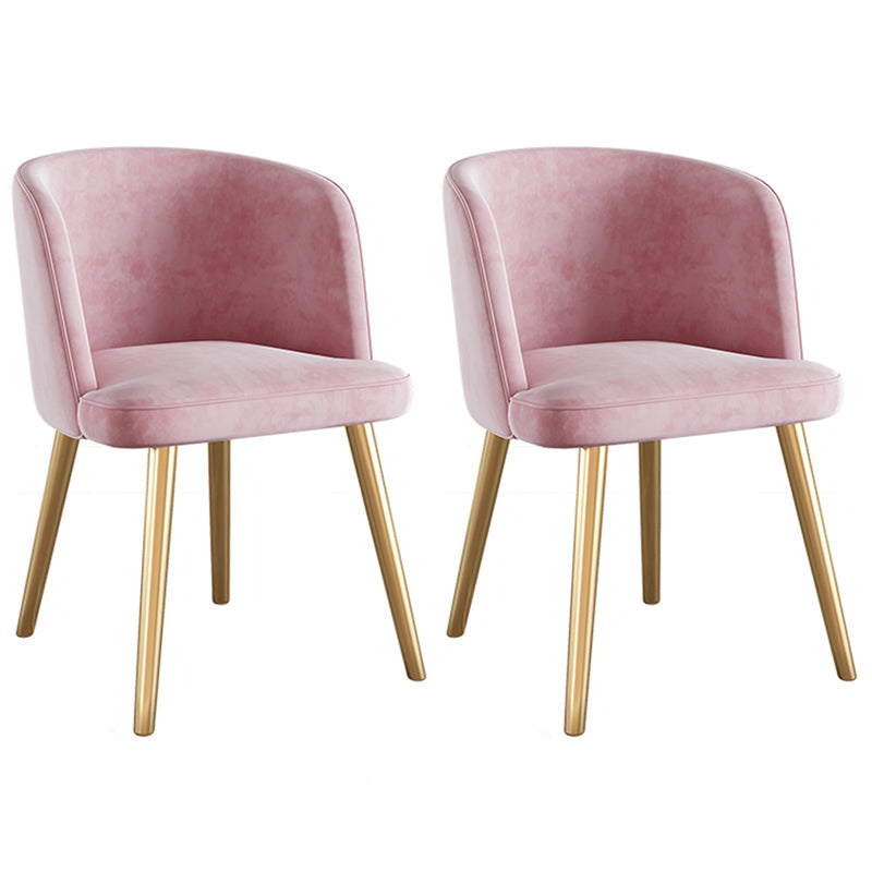 Glam Iron Dining Table Set 1/2/5/6 Pieces Rectangle Dinette Set with Sintered Stone Top 2 Pink Chairs Clearhalo 'Dining Room Sets' 'Dining Tables & Seating' 'dining_room_set' 'furn' 'furn_dining_room_set' 'Furniture' 'Kitchen & Dining Furniture' 5246151