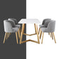 Juego de mesa de comedor de hierro Glam, juego de comedor rectangular de 1/2/5/6 piezas con tapa de piedra sinterizada